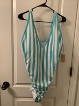 Kona Sol Women&#39;s Striped Swim Bathing Suit 1 Piece Choose Size &amp; Color - $20.97+