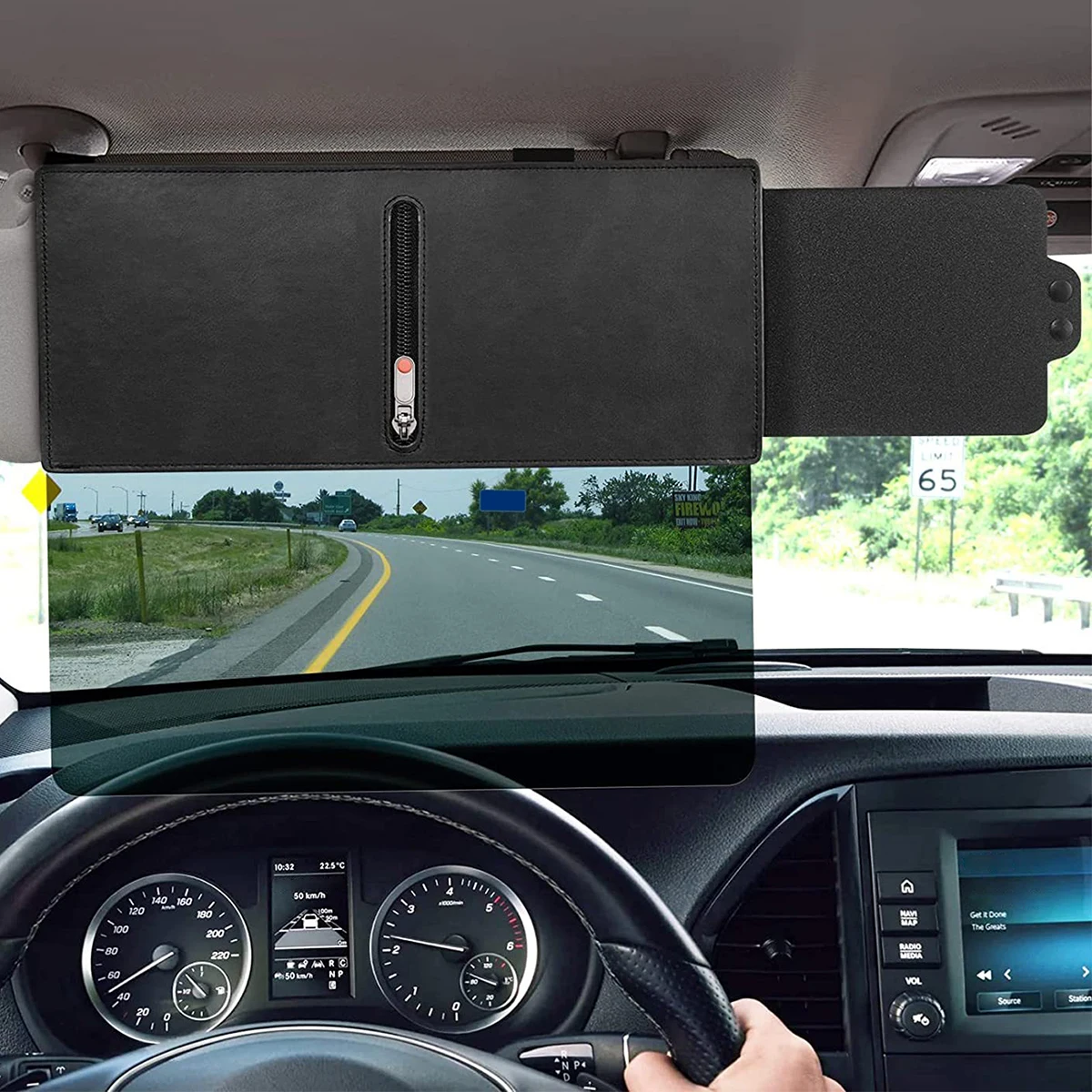 Multi-function Car Sun Visor Extension with Polarized Lens and Side Sunshade - £6.81 GBP+