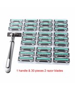 30pcs/Set (1) High Quality Men&#39;s Shaving Razor Holder + 30 Double Edge B... - $34.23 CAD