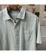 Tommy Bahama 100% Silk Green Pattern Texture Short Sleeve Button Shirt L - €23,48 EUR