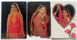 3 x Bollywood Beautiful Actor Madhuri Dixit  RARE Original Post card Postcards - £39.83 GBP