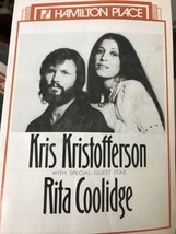 Kris Kristofferson Program Hamilton Canada August 13,1976 w Rita Coolidge - £18.87 GBP