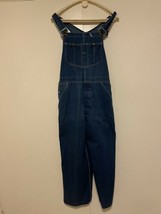 Vintage Sears Wear Tuff Blue Denim Carpenter Overalls Bibs Mens Size 37X24 - $68.31