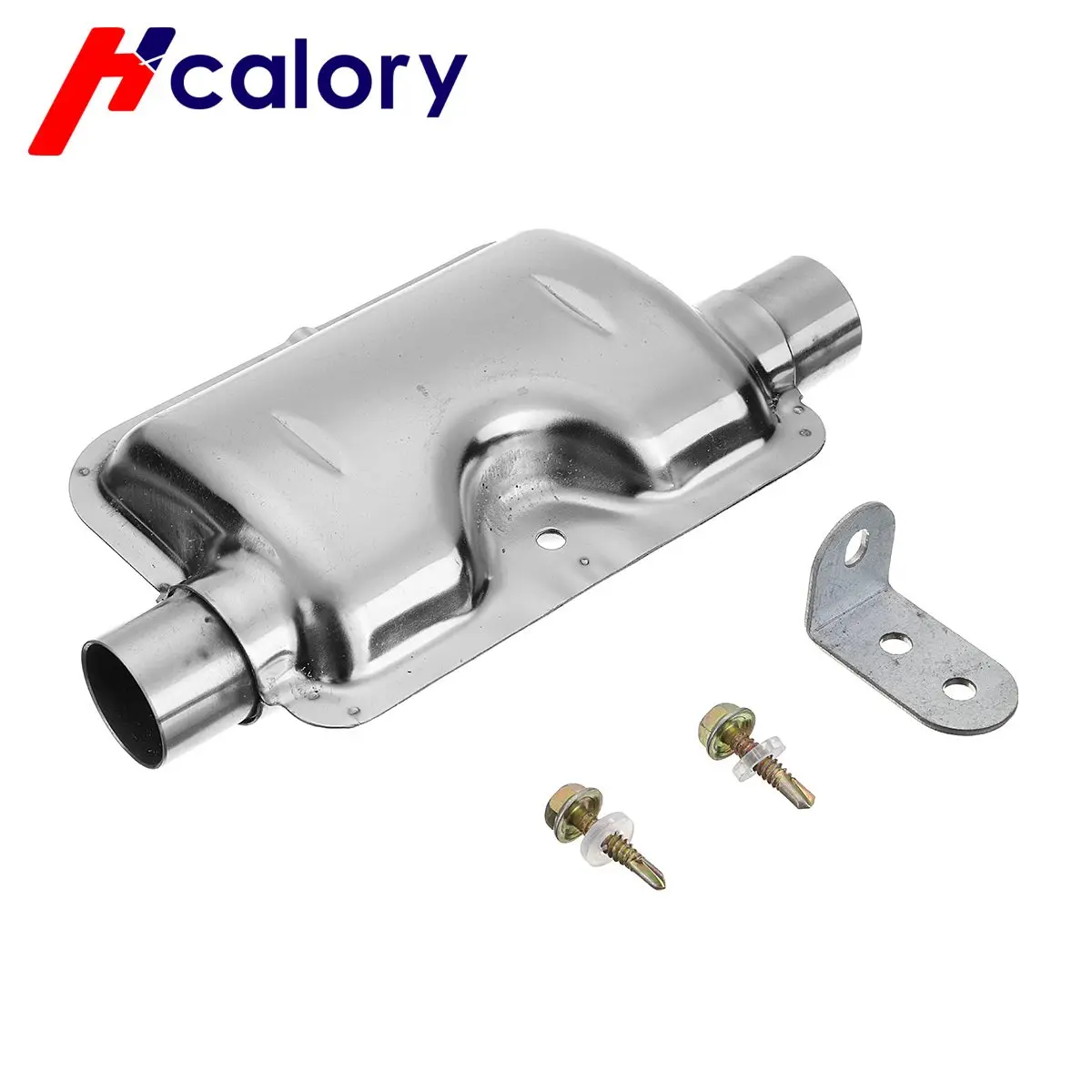 Portable Pipe Silencer Exhaust Muffler 24mm Clamps Bracket and 60cm Exhaust Pipe - £12.03 GBP