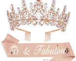 30Th Birthday Decorations Women, Rose Gold Birthday Sash and Tiaras for ... - $24.68