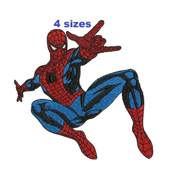 Spiderman 2 Spider man digitized filled embroidery design Digital Download