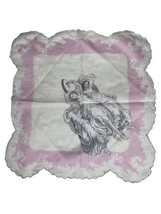 1 Vintage Cocktail Napkin Handkerchief Hankie Square 12&quot; x 12.5&quot; Ladies ... - £19.37 GBP