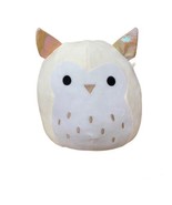 Squishmallow 8&quot; Vee Owl Soft Ivory Sparkle Ears Plush - £6.92 GBP