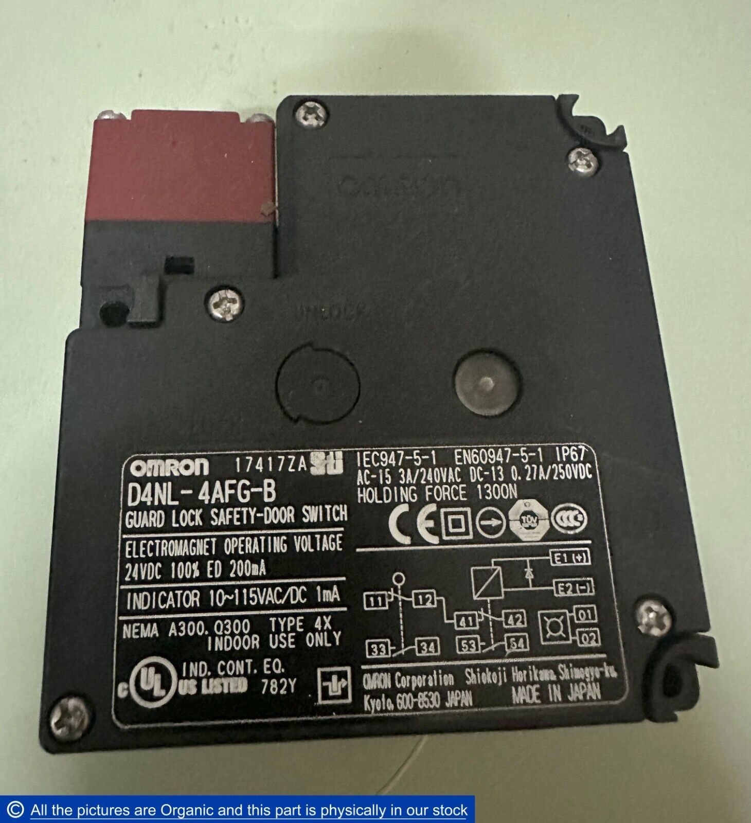 Omron D4NL-4AFG-B Guard Lock Safety Door Switch 24VDC D4NL Series Japan - $155.00