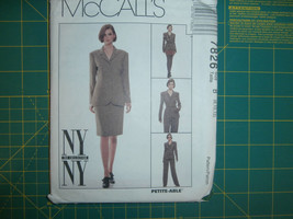 McCall&#39;s 7826 Size 8 10 12 Misses&#39; Lined Jacket Pants Skirt NY NY Collection - £10.08 GBP