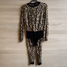 Women Sexy Sheer Long Sleeve Bodysuit Top + Pants Tracksuits Made In USA Sz - $24.74