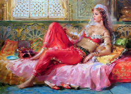 Giclee Oil Painting Decor Belly dancer HD - £7.56 GBP+