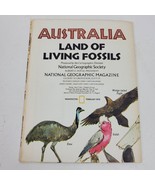 Vintage 1979 National Geographic Australia Land Of Living Fossils Map - $13.10