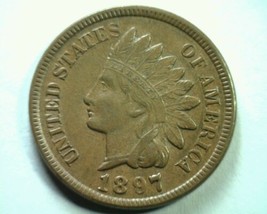 1897 S7 18/18 (E) Indian Cent Penny Choice About Uncirculated+ Ch. Au+ Original - £341.57 GBP