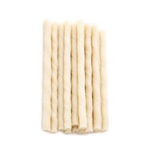 Dog Chew Treats Rawhide Twist Natural Premuim 5&quot; Twisted Dental Choose Q... - $9.40