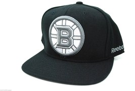 Boston Bruins Reebok NF74Z NHL Silver Team Logo Snapback Hockey Cap Hat - £16.66 GBP