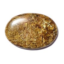 44.55 Carats TCW 100% Natural Beautiful Brown Jade Oval Cabochon Gem By DVG - £11.02 GBP