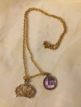 Children&#39;s Girls Princess Necklace Tiara and Jewel Pendants Charms Jewelry - £3.08 GBP