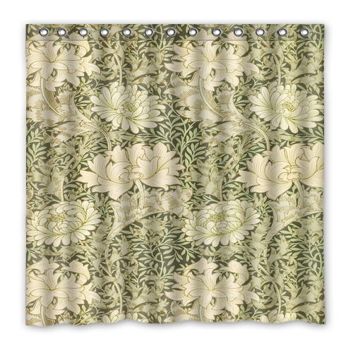 Chrysanthemum William Morris Waterproof Polyester Shower Curtain  - $33.00+
