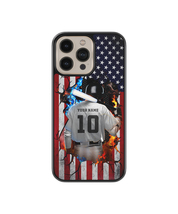 Personalized Baseball Sport-Custom Flag Name, Number iPhone / Samsung Phone Case - £19.58 GBP