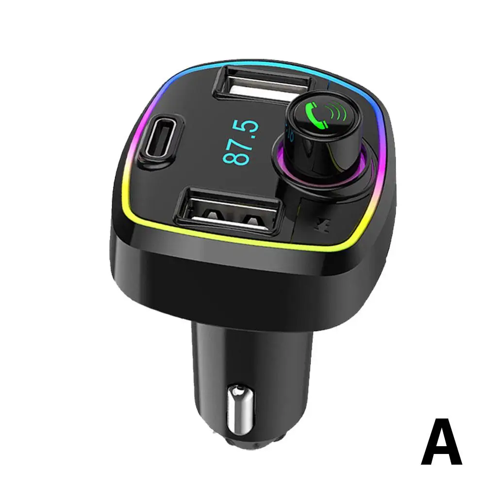 Car Bluetooth 5.0 FM Transmitter PD Type-C Dual USB Fast Player Handsfree Ambien - £43.54 GBP