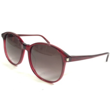 Saint Laurent Sunglasses SL 95/F 004 Clear Red Round Frames with Purple Lenses - £117.22 GBP