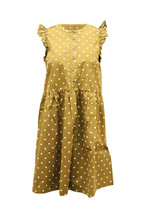 Madewell Sleeveless Dress Polka-Dot Print In Cotton Women Tan Xxs - £87.12 GBP