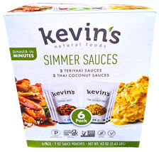 Kevin's Natural Food Teriyaki Thai Coconut Sauce 6 x 7 Ounce Pouch - $25.62
