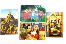 (Lot of 4) Vintage Walt Disney World Magic Kingdom Postcard 4x6.  - £11.83 GBP