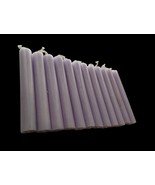 Lavender unscented light purple bundle of 12 mini taper chime candles sp... - $224.64 MXN