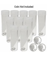 Round Nickel Coin Storage Tubes 21mm by BCW 10 pack - $9.49