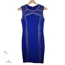 Cynthia Steffe | Aundrea Blue Studded Sheath Sleeveless Dress, size 2 - $33.87