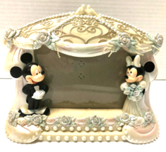 Disney Mickey and Minnie Mouse Wedding Picture Photo Frame Bride and Groom - £19.78 GBP