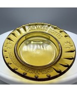 Vintage Del Webb Hotels Ashtray Amber Glass 4.5 Inch - £6.56 GBP