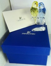 Swarovski  Crystal  Yellow &amp; Blue Budgies Birds Sku 5004725 Box &amp; COA,NEW - £435.64 GBP