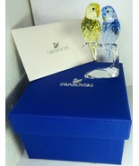 Swarovski  Crystal  Yellow &amp; Blue Budgies Birds Sku 5004725 Box &amp; COA,NEW - $625.00