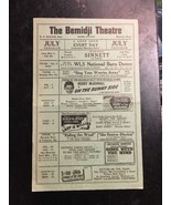 1940s Bemidji Theatre movie advertising list W F Bender Mgr July Program  - $951.78 MXN