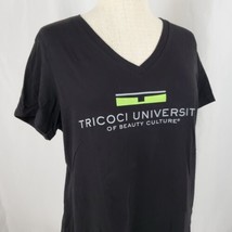 Tricoci University of Beauty Culture V-Neck T-Shirt XL Black Cosmetology... - $16.99