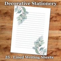 Eucalyptus Designs - 25 Sheets Decorative Paper Letter Writing Stationery #02 - $19.20