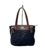 FOSSIL Women&#39;s Key-Per Quilted Black Tote Bag Leather Trim &amp; Polka Dot L... - $684.05 MXN