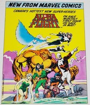 Alpha Flight Marvel Comics Advance Promo Poster 1983 John Byrne Art NICE... - $34.99