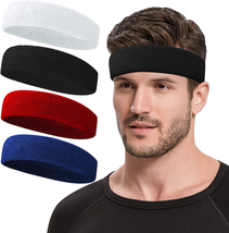 Sweatbands Sports Headband for Men &amp; Women, Moisture Wicking Hairband At... - $16.76