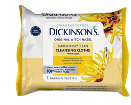 Dickinson&#39;s Original Witch Hazel Daily Refreshingly Clean Cleansing Cloths 25.0e - £36.64 GBP
