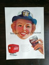 Vintage 1952 Coca-Cola Military Woman Full Page Original Color Ad - $6.64