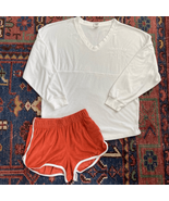 Victoria’s Secret Pink 2pc Shorts Pullover atop Outfit Terrycloth M - $751.35 MXN