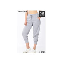 Plus-Size Womens Sweatpants   Heather Gray Womens Joggers Workout Pants ... - £19.22 GBP