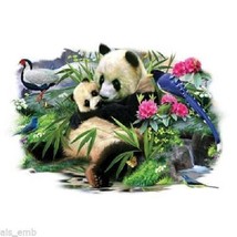 Panda Hug Heat Press Transfer For T Shirt Sweatshirt Tote Bag Fabric Block #226b - £5.13 GBP