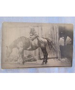 Vintage Lady On Horse Photo Postcard Barn Blacksmith Rural Unposted - $151.29 MXN