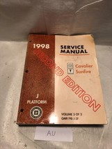 1998 Chevy Cavalier Pontiac Sunfire Shop Manual Repair Service Z24 LS RS GT Vol3 - $12.38