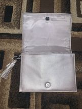 Women's Neiman Marcus faux leather quilted clutch Champagne - $9.90